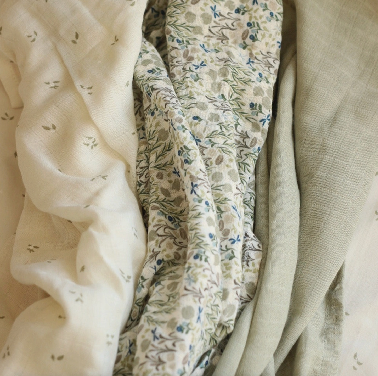 Organic Baby Muslin Squares - Set of 3