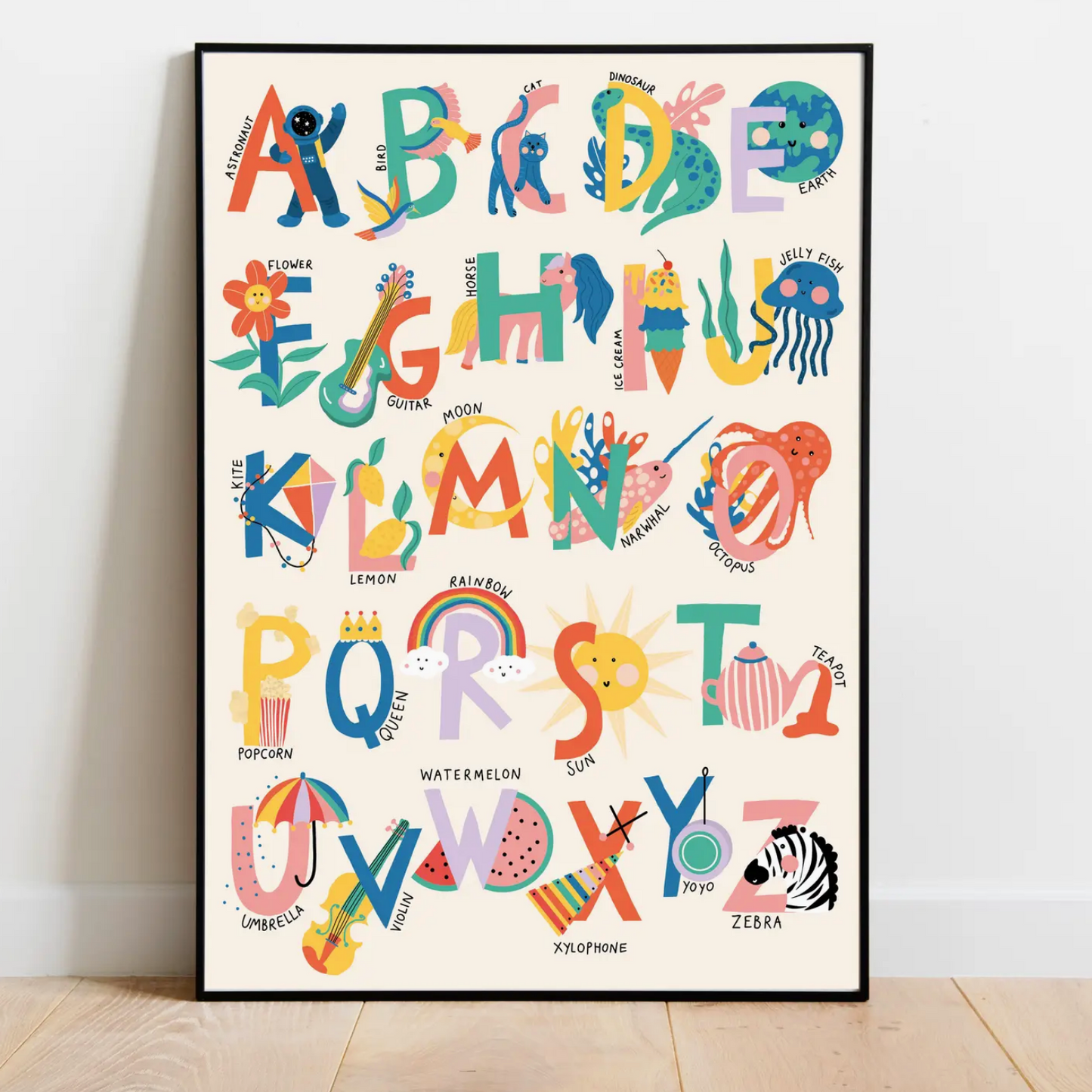 Children's Alphabet Art Print (A4 Unframed)