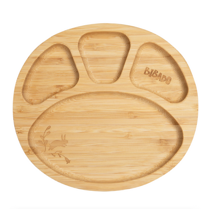 Bamboo Suction Divider Plate